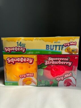 SHIPS TODAY! Butter Cheese Strawberry Sunny Days Squeezy Squishy Toy New TikTok